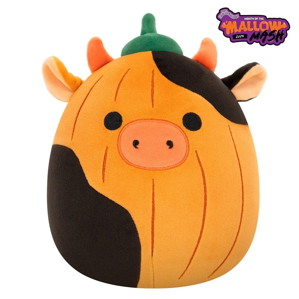 Squishmallows Connor the Pumpkin Cow 8 Inch Rare Mallow Mash Series