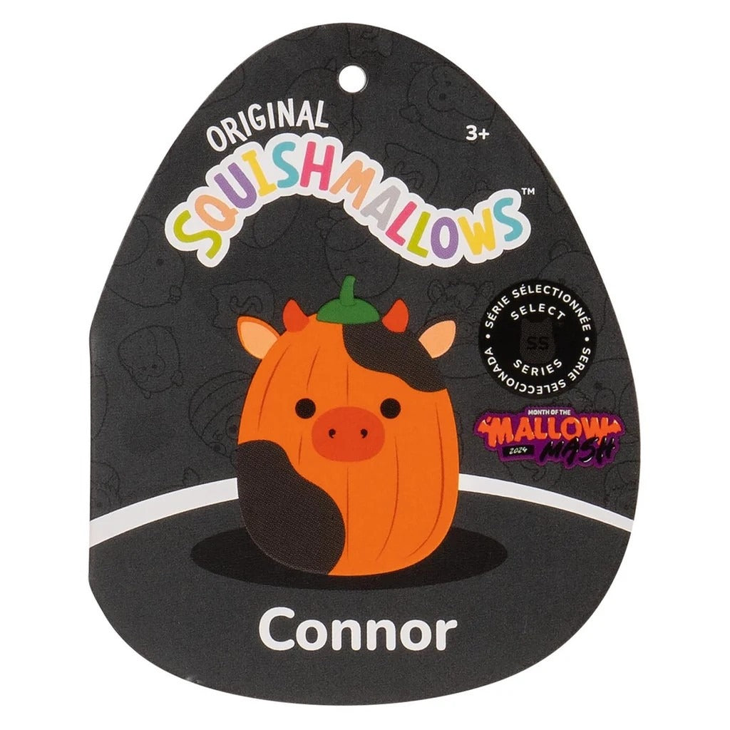 Squishmallows Connor the Pumpkin Cow 8 Inch Rare Mallow Mash Series