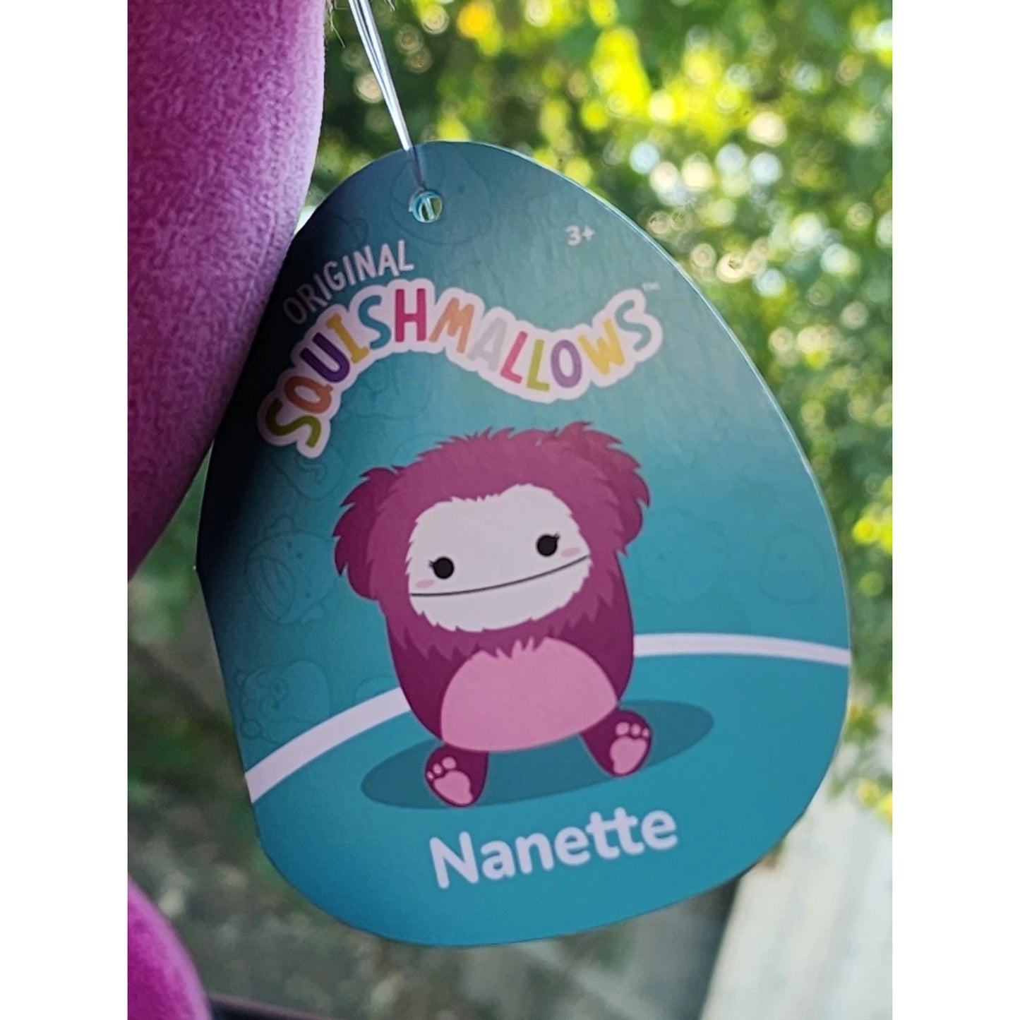Squishmallows Nanette The Bigfoot Raspberry Pink Purple 8 Inch Exclusive