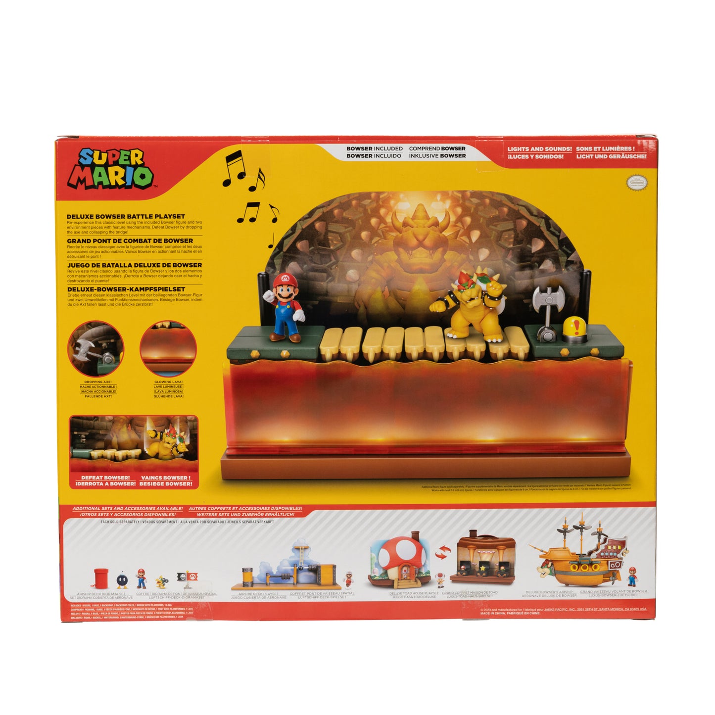 Nintendo Super Mario Deluxe Bowser Battle Playset with Bowser Figure