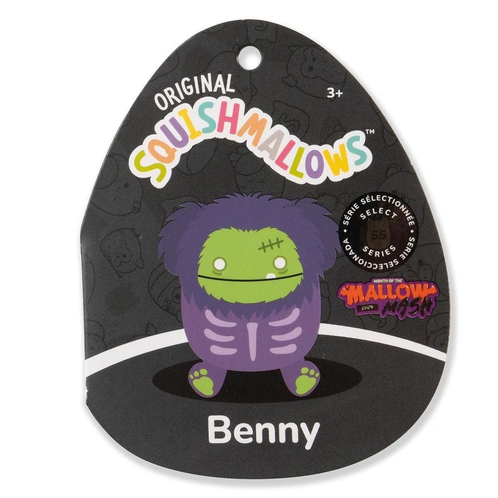 Squishmallows Benny the Zombie Bigfoot 12 inch Rare Mallow Mash Series