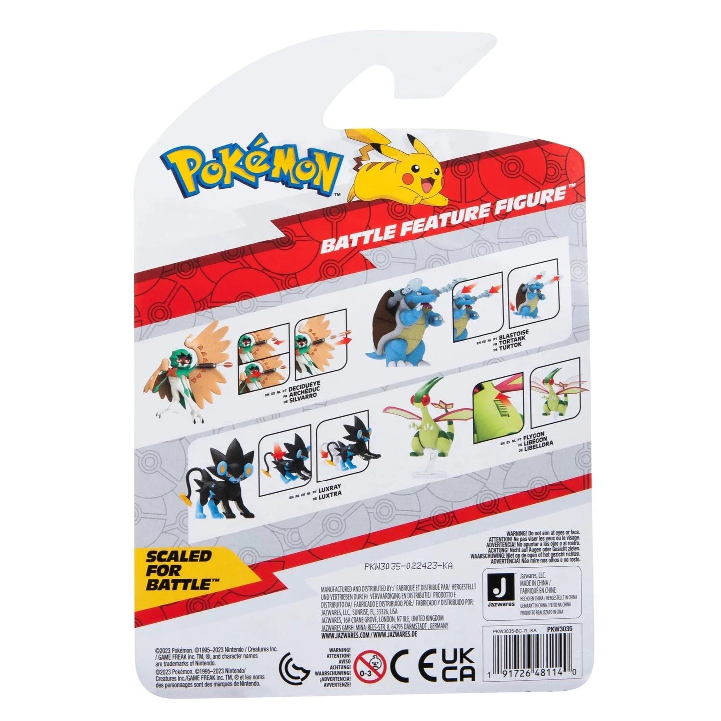 Pokemon Blastoise Battle Feature Action Figure With Water Blasters by Jazwares