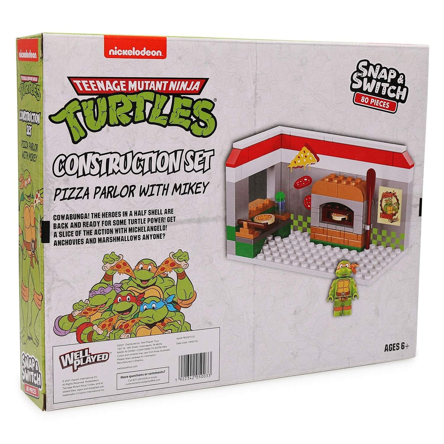 Teenage Mutant Ninja Turtles Snap & Switch Construction Set Bundle Vending Machine Donnies Lab Pizza Parlor With Mikey