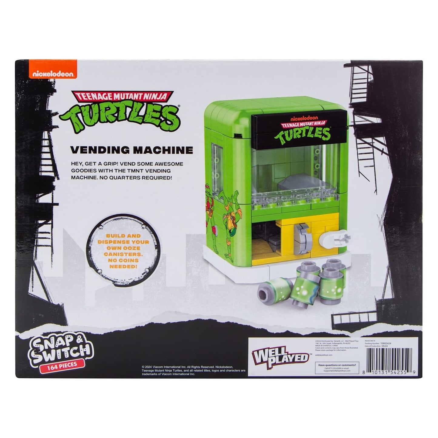 Teenage Mutant Ninja Turtles Snap & Switch Construction Set Bundle Vending Machine Donnies Lab Pizza Parlor With Mikey