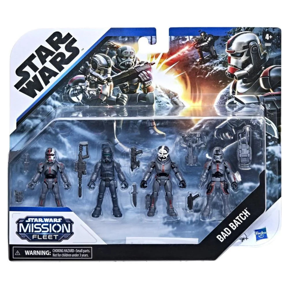 Star Wars Mission Fleet Bad Batch Commando Clash Toy Action Figures 4 Pack