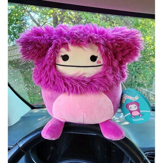 Squishmallows Nanette The Bigfoot Raspberry Pink Purple 8 Inch Exclusive