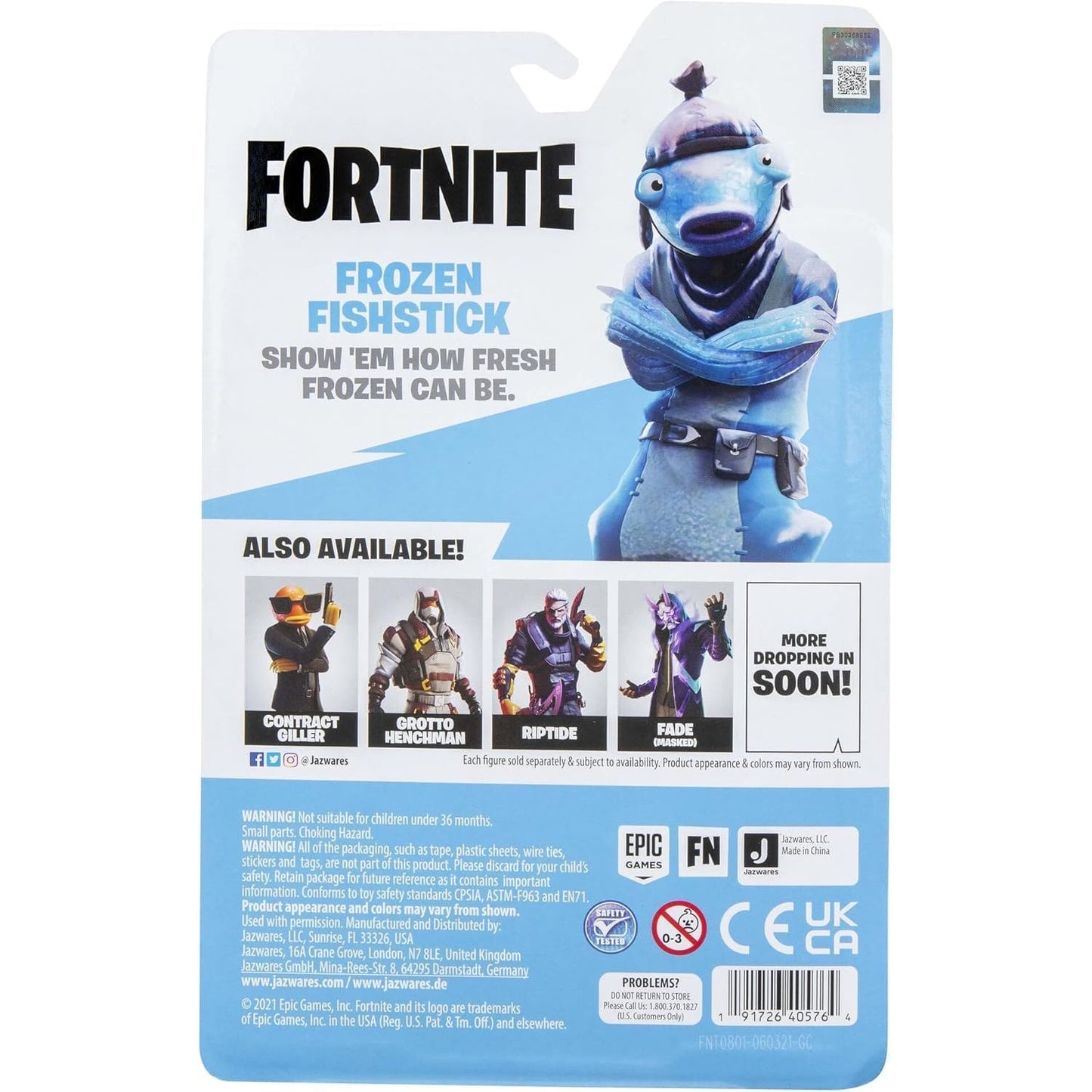 Fortnite Frozen Fishstick 4 Inch Figure with 28 Points of Articluation