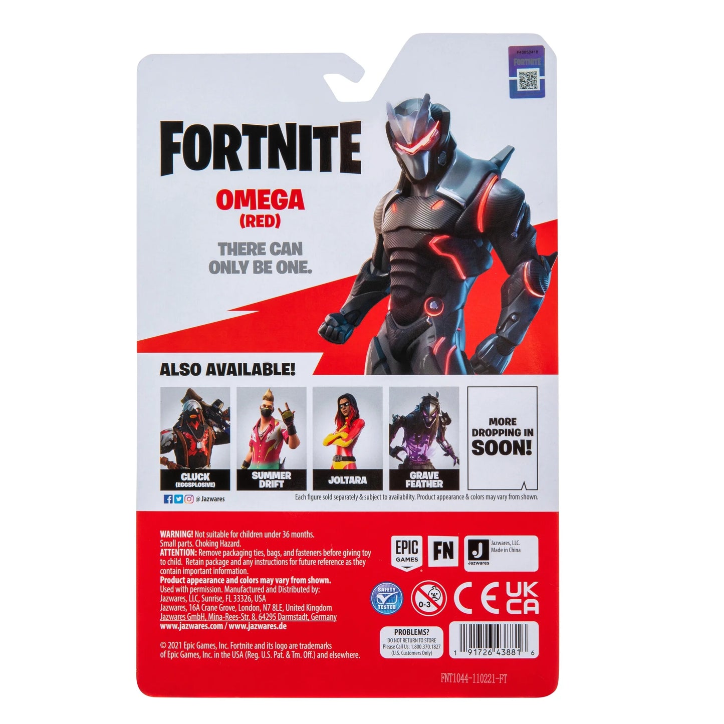 Fortnite Omega Red 4 Inch Figure with 28 Points of Articluation