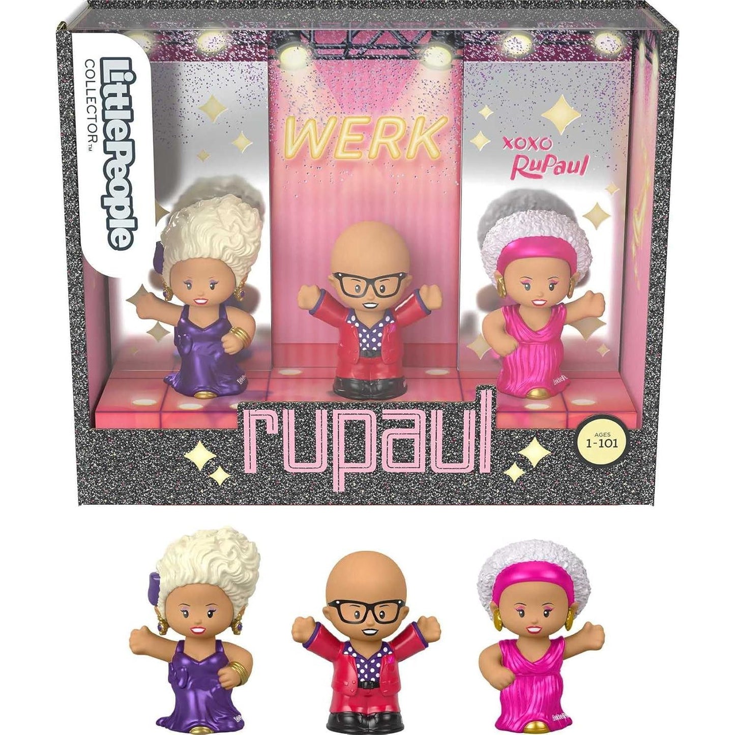 Little People Collector Rupaul Special Edition Set, 3 Figures in a Display Box by Fisher Price