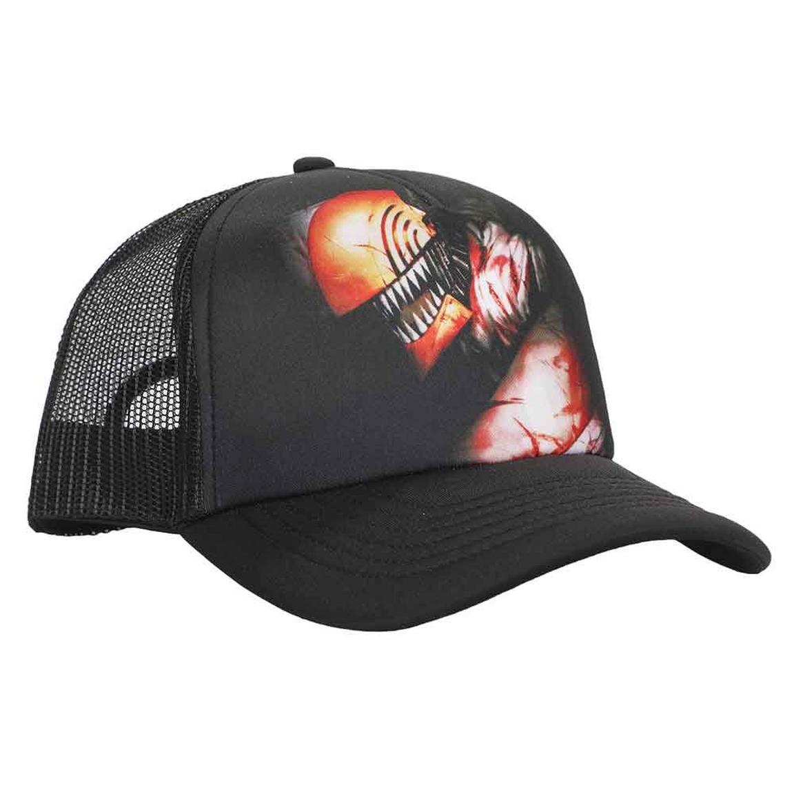 Chainsaw Man Black Mesh Polyester Trucker Hat