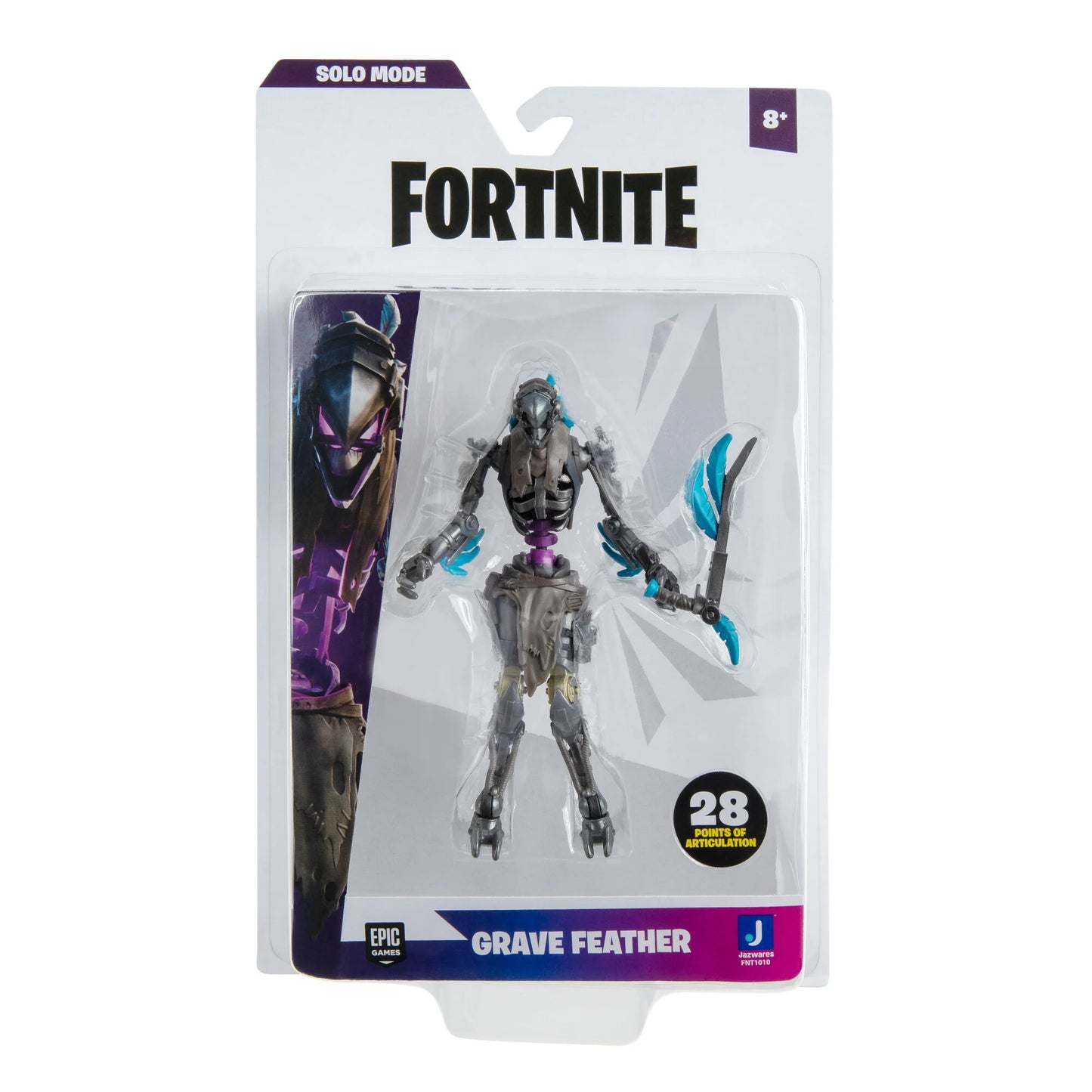 Fortnite Grave Feather 4 Inch Figure with 28 Points of Articulation