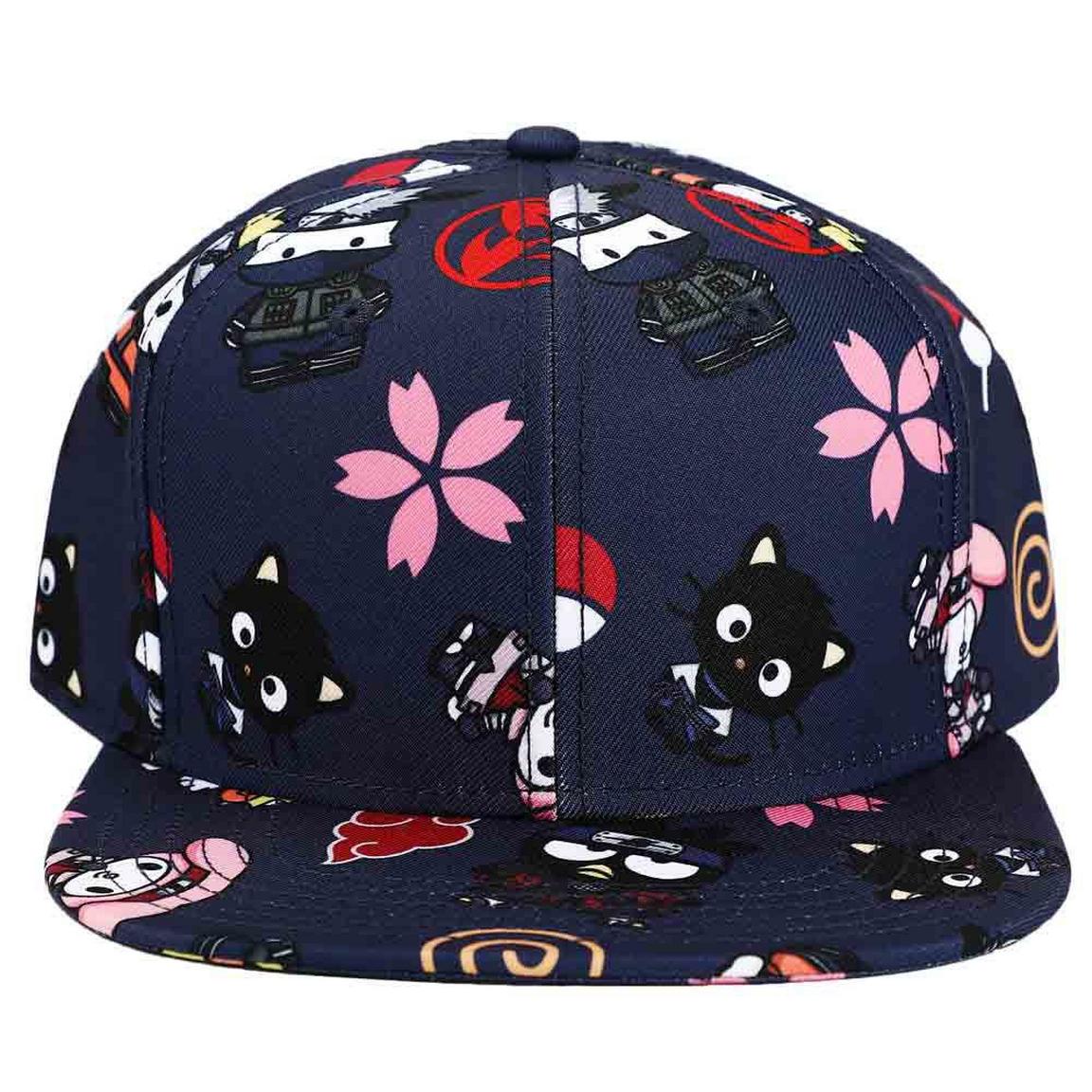 Naruto X Sanrio Limited Edition AOP Snapback Hat By Bioworld