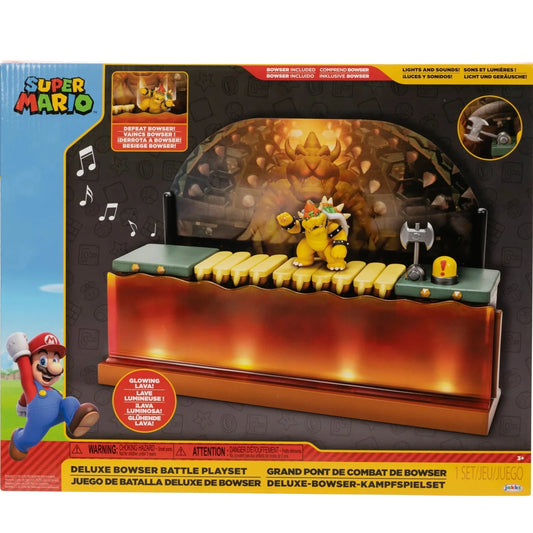 Nintendo Super Mario Deluxe Bowser Battle Playset with Bowser Figure