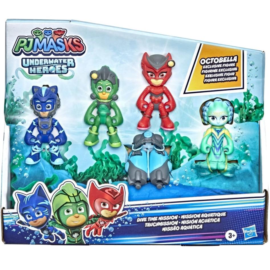 PJ Masks Underwater Heros Dive Time Mission Figure Set with Exclusive Octobella