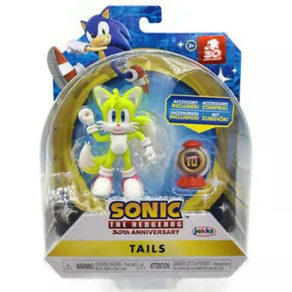 Sonic The Hedgehog Action Figure Tails with Ring Collectible 30th Anniversary Exclusive