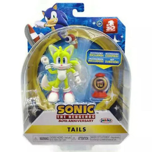 Sonic The Hedgehog Action Figure Tails with Ring Collectible 30th Anniversary Exclusive