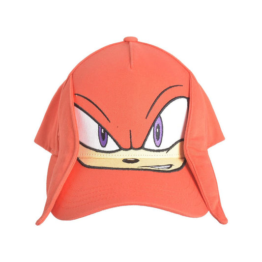 Sonic the Hedgehog Knuckles 3D Quills Face Snapback Hat with Ears