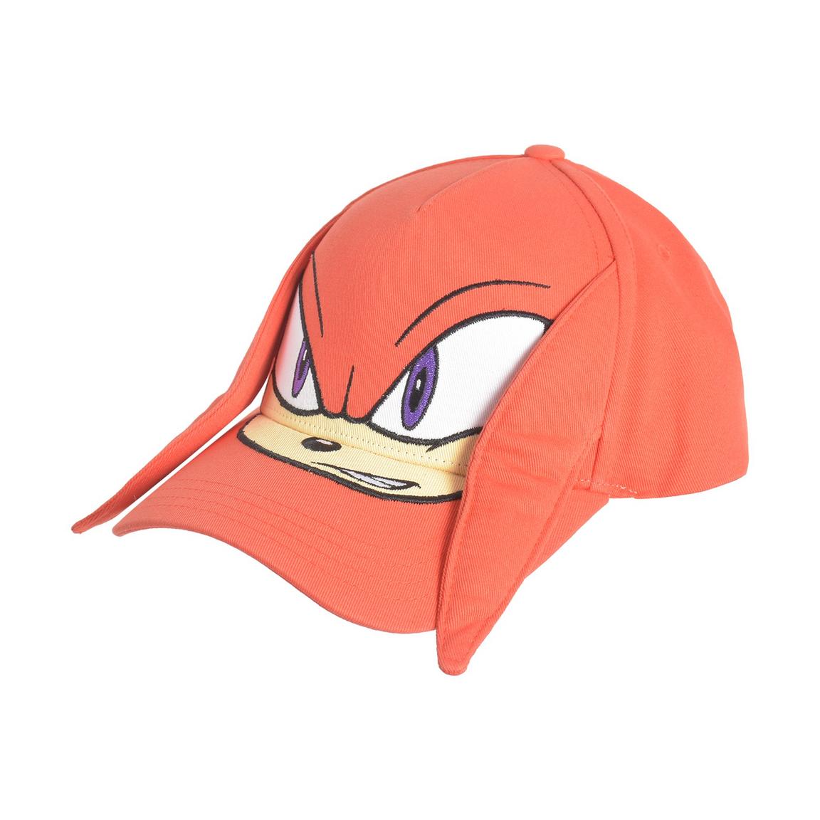 Sonic the Hedgehog Knuckles 3D Quills Face Snapback Hat with Ears