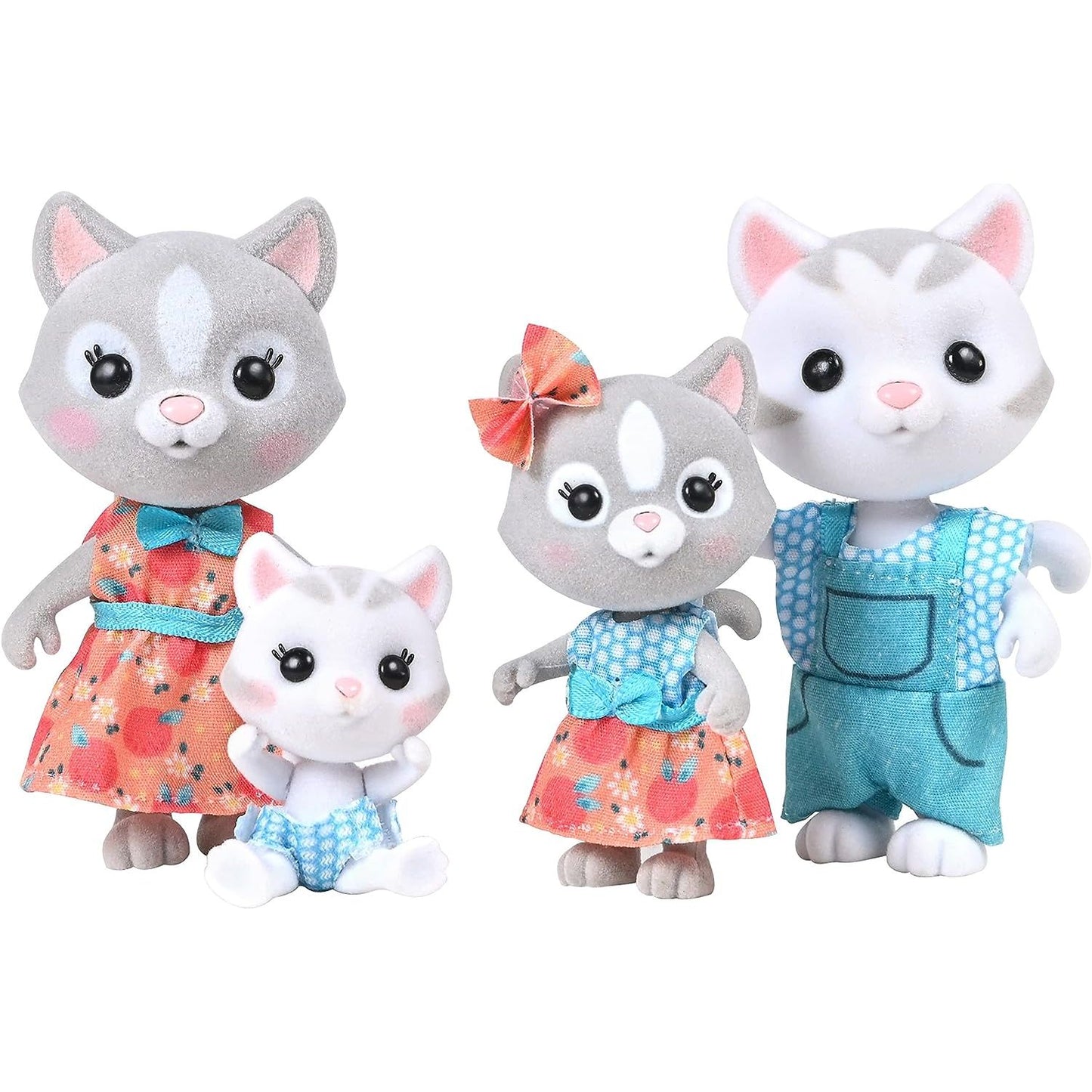 Honey Bee Acres The Purringtons Cat Family 4 Piece Doll Figures