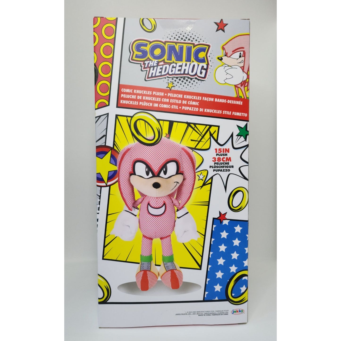 Comic Knuckles 15" Plush Sonic The Hedgehog Collectible By Jakks