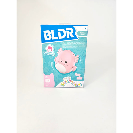 Original BLDR Squishmallows Series 1 Archie Axolotl Buildable Figure Pink 28 Pieces
