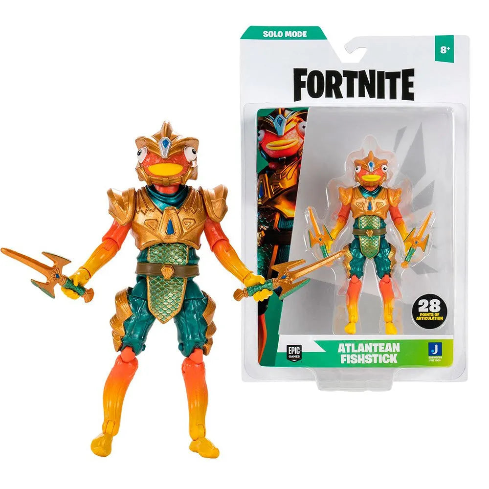 Fortnite Atlantean Fishstick 4 Inch Figure with 28 Points of Articulation