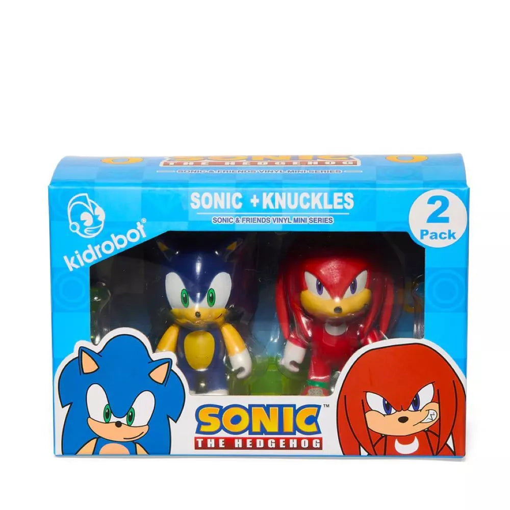 Sega Sonic the Hedgehog 3 Inch Sonic and Knuckles Premium Vinyl Figure 2 Pack