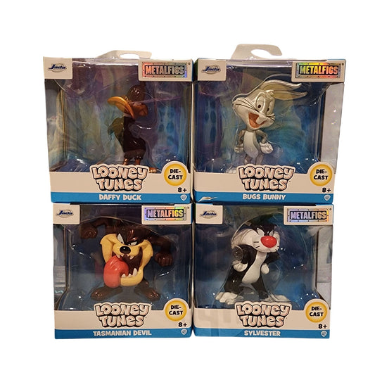 Metalfigs Die-Cast  Looney Tunes Daffy Bugs Bunny Taz and Sylvester Complete Set